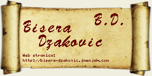 Bisera Džaković vizit kartica